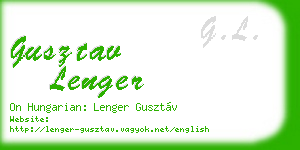 gusztav lenger business card