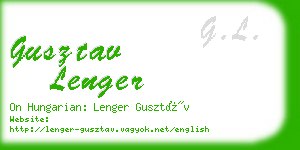 gusztav lenger business card